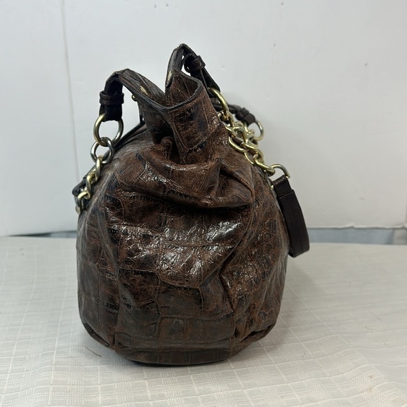 Brahmin Anne Chocolate Melbourne With LIMITED EDITION Roses bag charms Hobo Bag - Picture 5 of 12